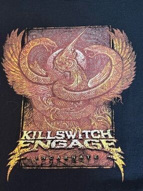 KILLSWITCH ENGAGE INCARNATE Men's Black Graphic Band T-Shirt Size Large
